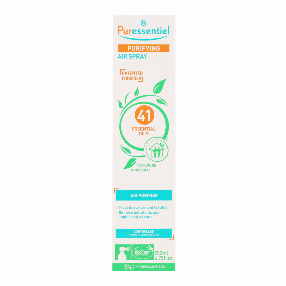 Spray purificador de ar com 41 óleos essenciais, 200 ml