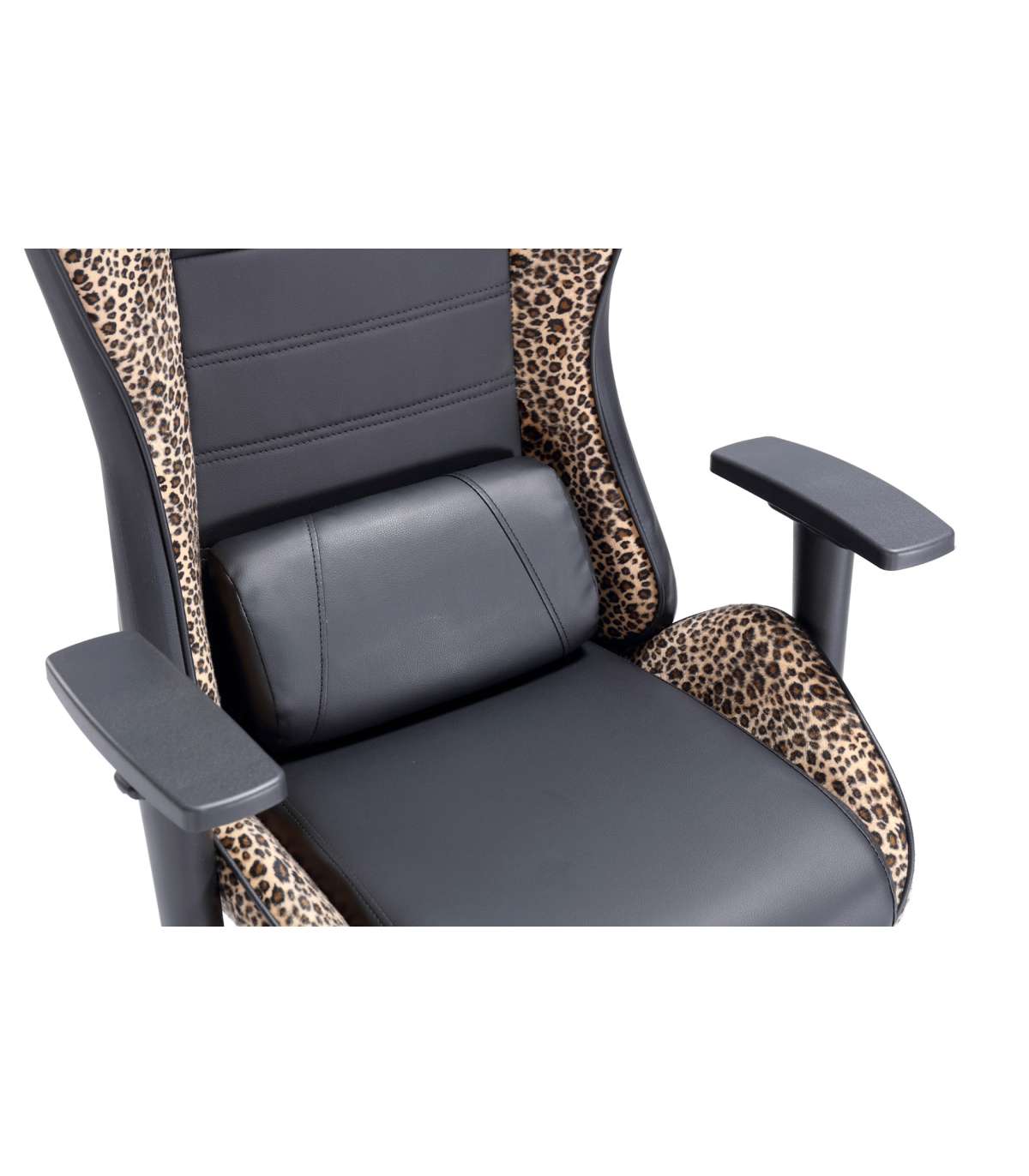 Sillón Gamer Giratorio Y Reclinable Jordan Tapizado En Símil Piel Negro/leopardo, 123-133 Cm(alto)70 Cm(ancho)70 Cm(largo)_2