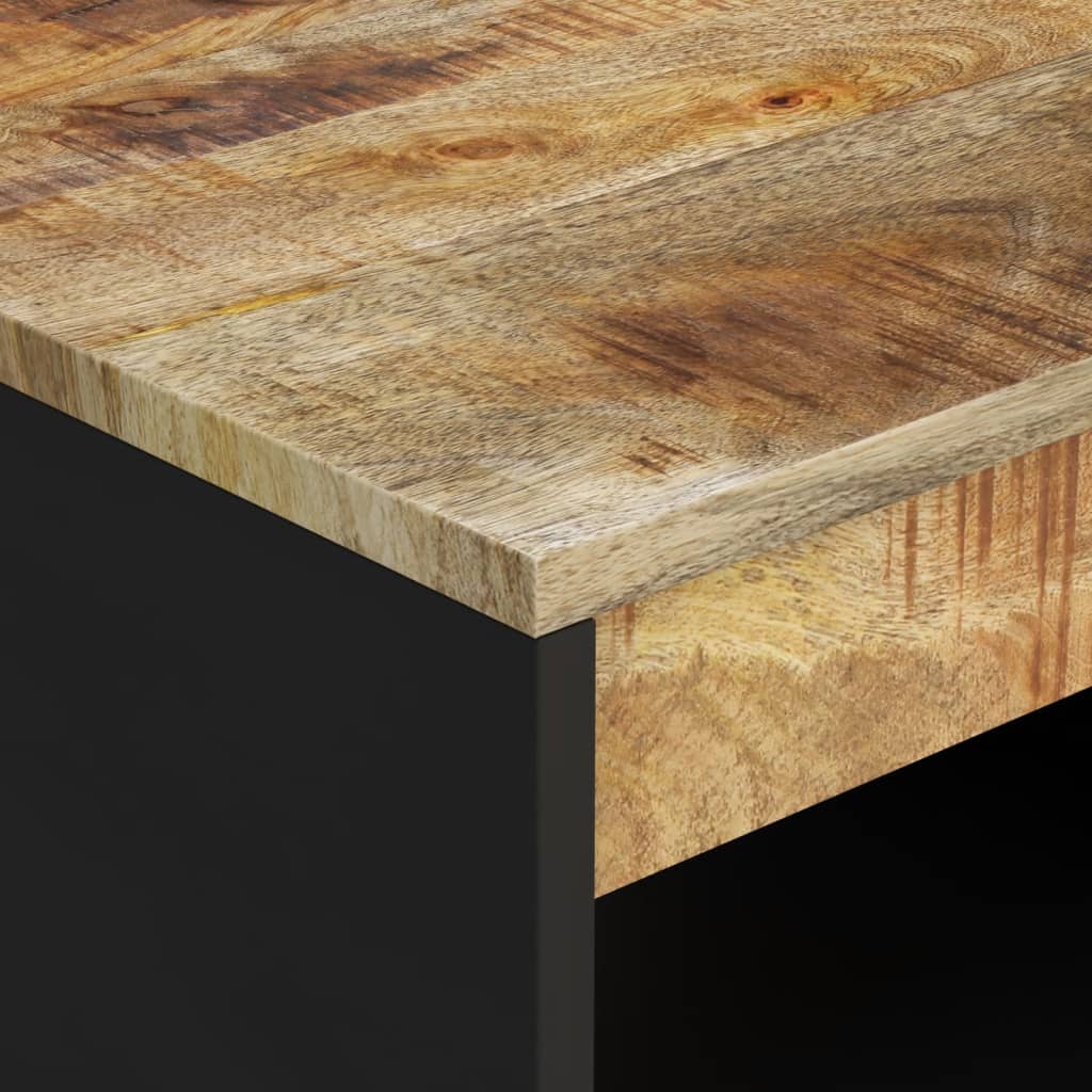 Mesa De Centro De Madera Maciza Mango 55x50x40 Cm_3
