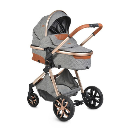 Carrito De Bebé Trío Convertible Con Detalles En Polipiel Alma Dark Grey_1