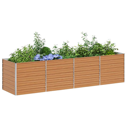 Arriate Elevado Marrón Claro 320 X 80 X 77 Cm Acero Galvanizado_2