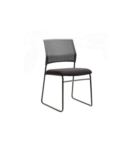 Pack De 4 Sillas Confidente Tapizada En Color Negro, 56 Cm(ancho) 84/94 Cm(altura) 58 Cm(fondo)_0