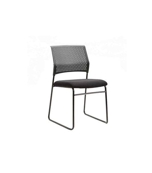 Pack De 4 Sillas Confidente Tapizada En Color Negro, 56 Cm(ancho) 84/94 Cm(altura) 58 Cm(fondo)_0
