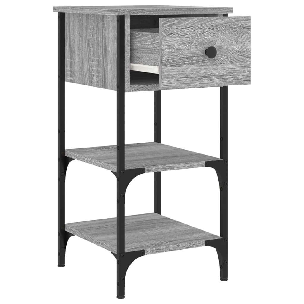Mesitas Noche 2 Uds Madera Ingeniería Gris Sonoma 34x36x70 Cm_4