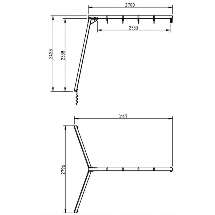 Columpio Apoyado Doble Xl (plataforma A 150 Cm)._2
