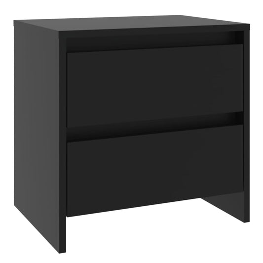 Mesita De Noche Madera De Ingeniería Negro 45x34,5x44,5 Cm_0