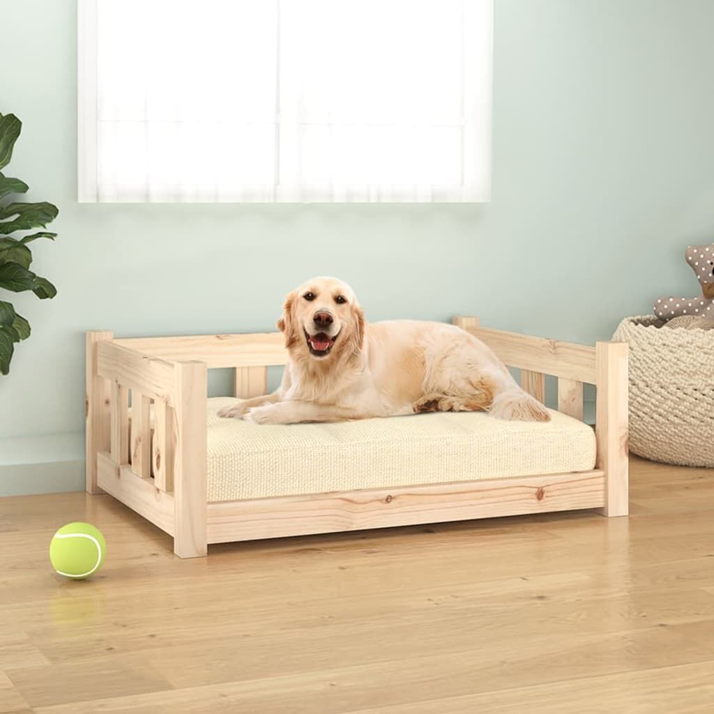 Vidaxl Cama Para Perros 75,5x55,5x28 Cm Madera Maciza De Pino_1
