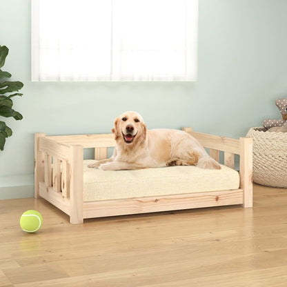 Vidaxl Cama Para Perros 75,5x55,5x28 Cm Madera Maciza De Pino_1