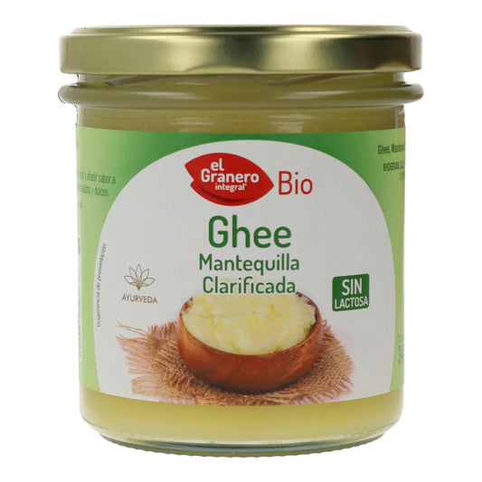 Manteiga clarificada ghee ayurvédica Bio El Granero, 340 ml
