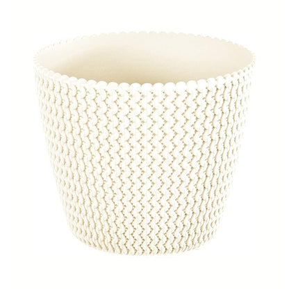 Maceta Redonda 28,2l Prosperplast Splofy De Plastico En Color Crema, Ø39,1 X 33 Cm_0