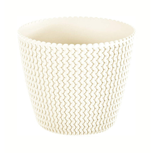 Maceta Redonda 18,6l Prosperplast Splofy De Plastico En Color Crema, Ø34,1 X 28,9 Cm_0