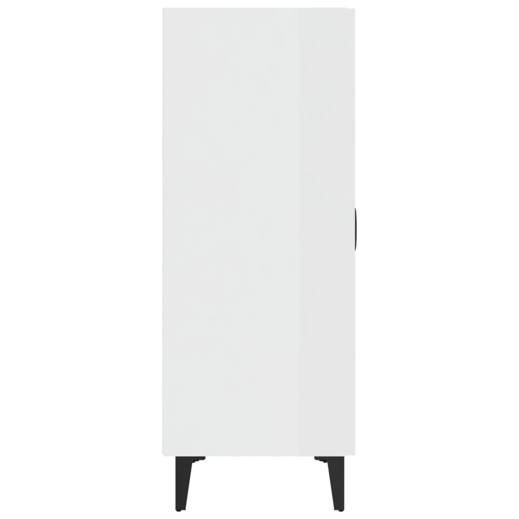 Aparador De Madera Contrachapada Blanco Brillante 70x34x90 Cm / Vetonek_1