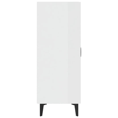 Aparador De Madera Contrachapada Blanco Brillante 70x34x90 Cm / Vetonek_1