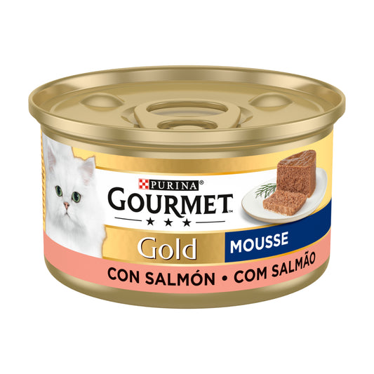 GOURMET GOLD Mousse Comida húmida Salmão 85 g