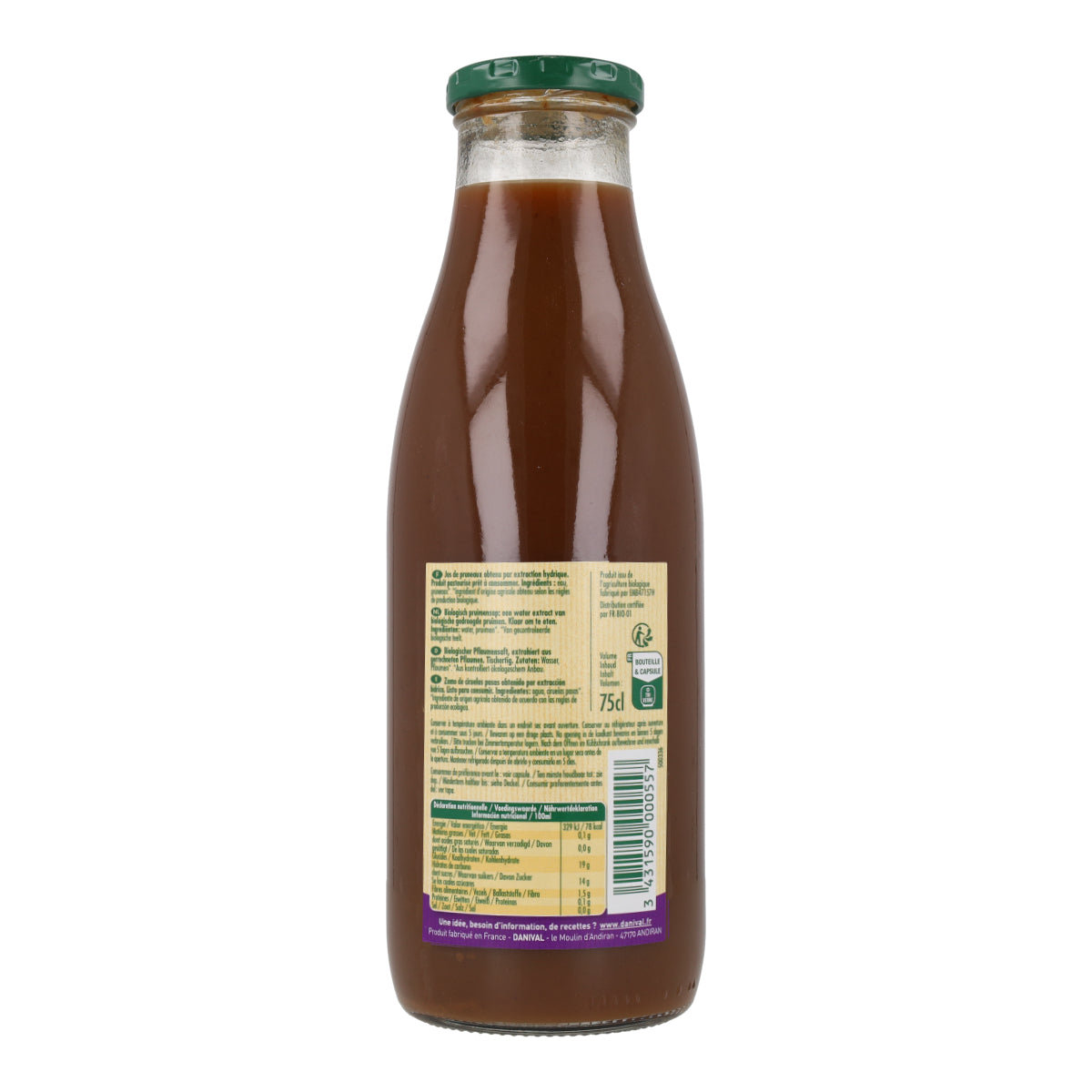 Zumo de Ciruelas Sin Azúcar Bio Danival 750 ml