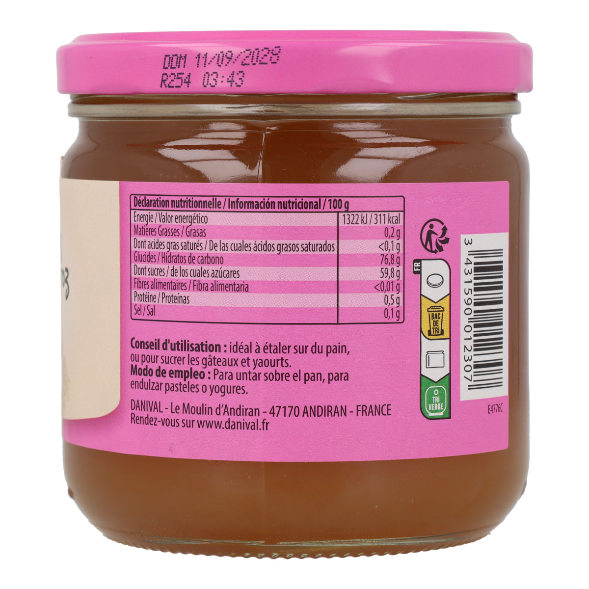 Sirope de Arroz Bio Danival 460 g