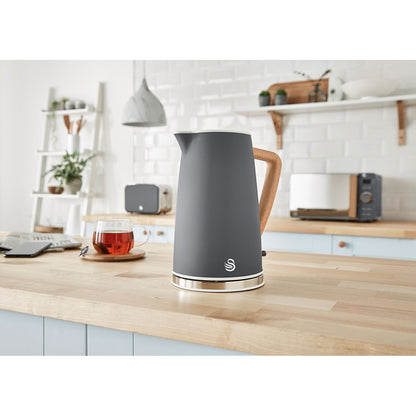 Swan Nordic Set Desayuno, Hervidor Agua 1,7l, Tostadora 2 Rebanadas, Microondas 20l Digital, Strp1060gryneu, Gris_3