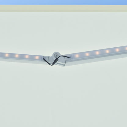 Outsunny Toldo Retráctil Con Mando A Distancia Manivela Luces Led Exterior_4