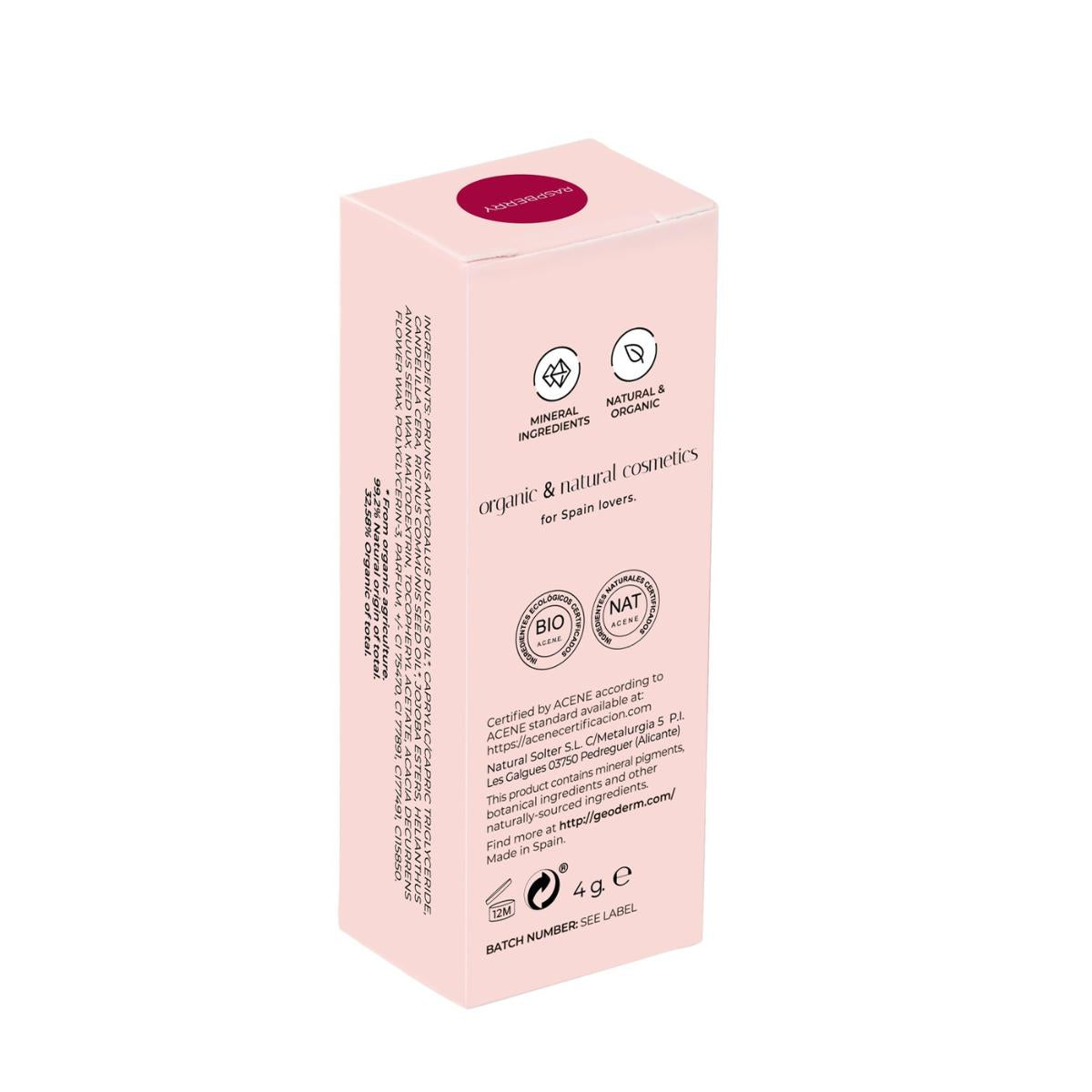 Batom Natural de Framboesa/Framboesa Geoderm 4 g