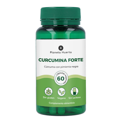Curcumin Forte Cúrcuma com Pimenta-do-Reino Planeta Huerto 60 Cápsulas Vegetais