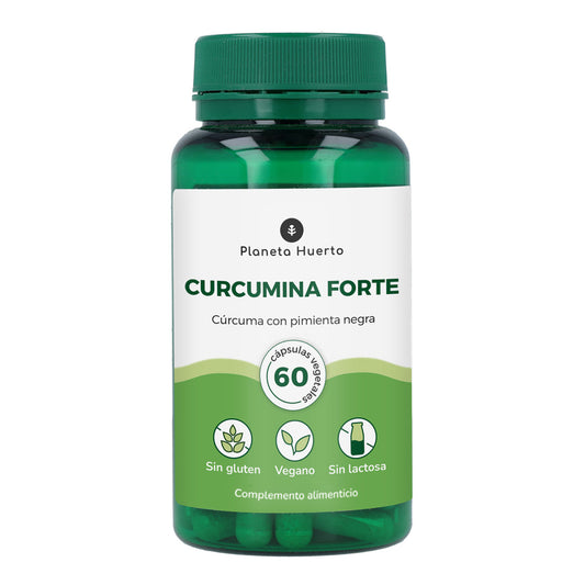 Curcumin Forte Cúrcuma com Pimenta-do-Reino Planeta Huerto 60 Cápsulas Vegetais
