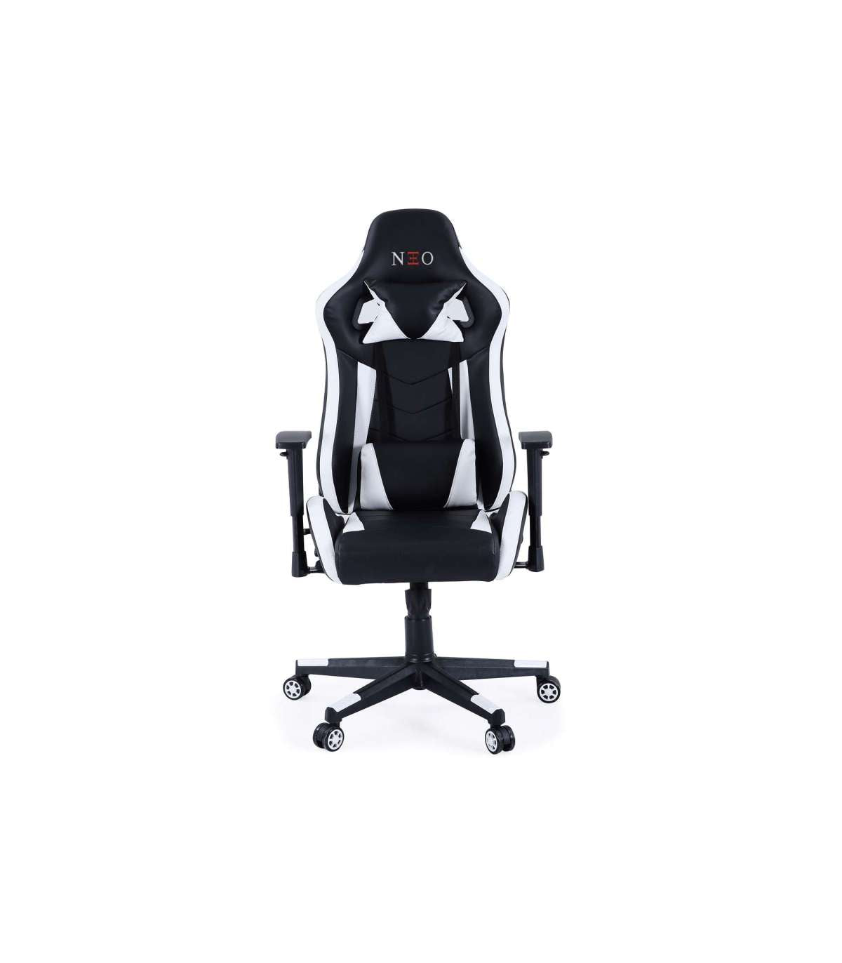 Sillón Gamer Giratorio Neo Pro Regulable Tapizado En Símil Piel Negro/blanco, 65 X 65 X_3