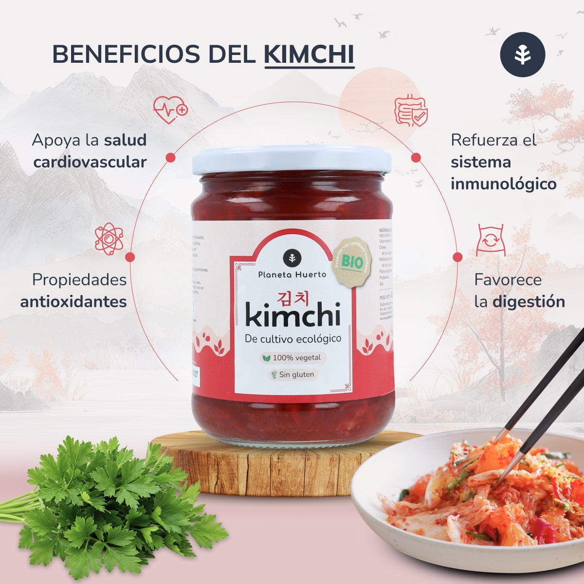 Embalagem 3x Kimchi ECO Planeta Huerto 420 g