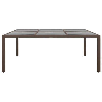 Juego De Comedor De Jardín 11 Piezas Ratán Sintético Marrón / Vetonek_0