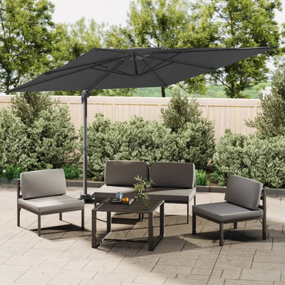 Vidaxl Sombrilla Colgante De Doble Techo Gris Antracita 400x300 Cm_1