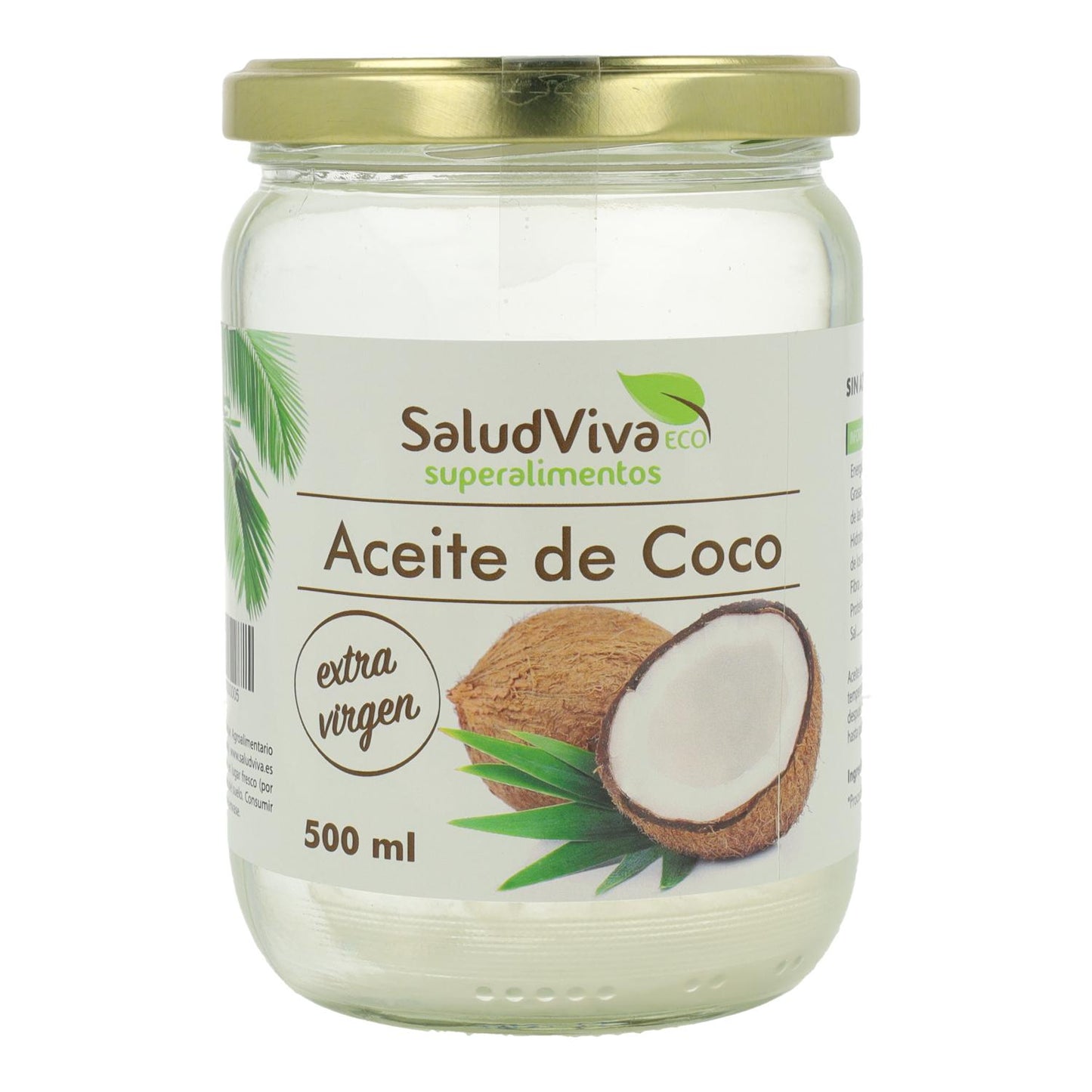 Óleo de Coco ECO Salud Viva 500 g