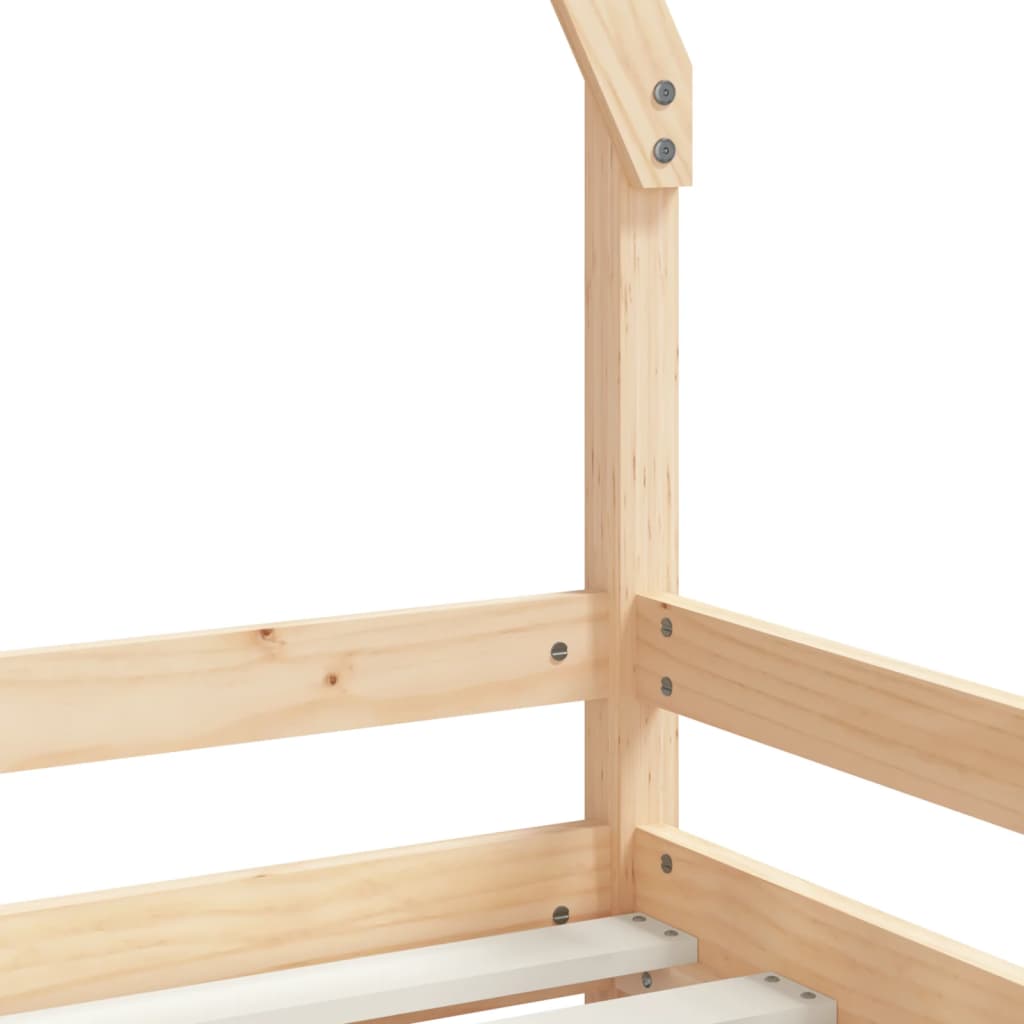 Estructura De Cama Para Niños Madera Maciza De Pino 90x200 Cm / Vetonek_5