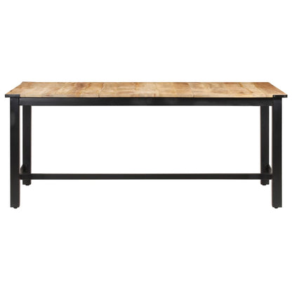 Mesa De Comedor De Madera Maciza De Mango Rugosa 180x90x76 Cm_0