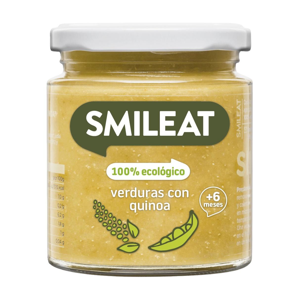 Pote de vegetais biológicos Smileat com quinoa, 230g