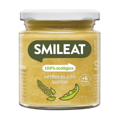 Pote de vegetais biológicos Smileat com quinoa, 230g