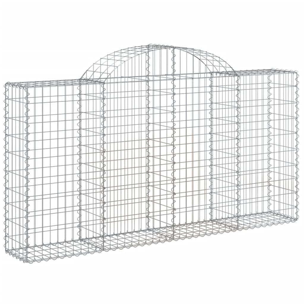 Cestas Gaviones 25 Uds Forma De Arco Hierro 200x30x100/120 Cm_2