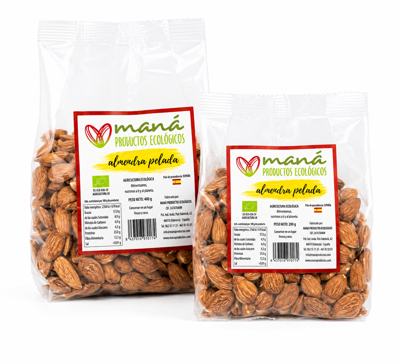 Almendra Pelada Natural 400 Gramos_0