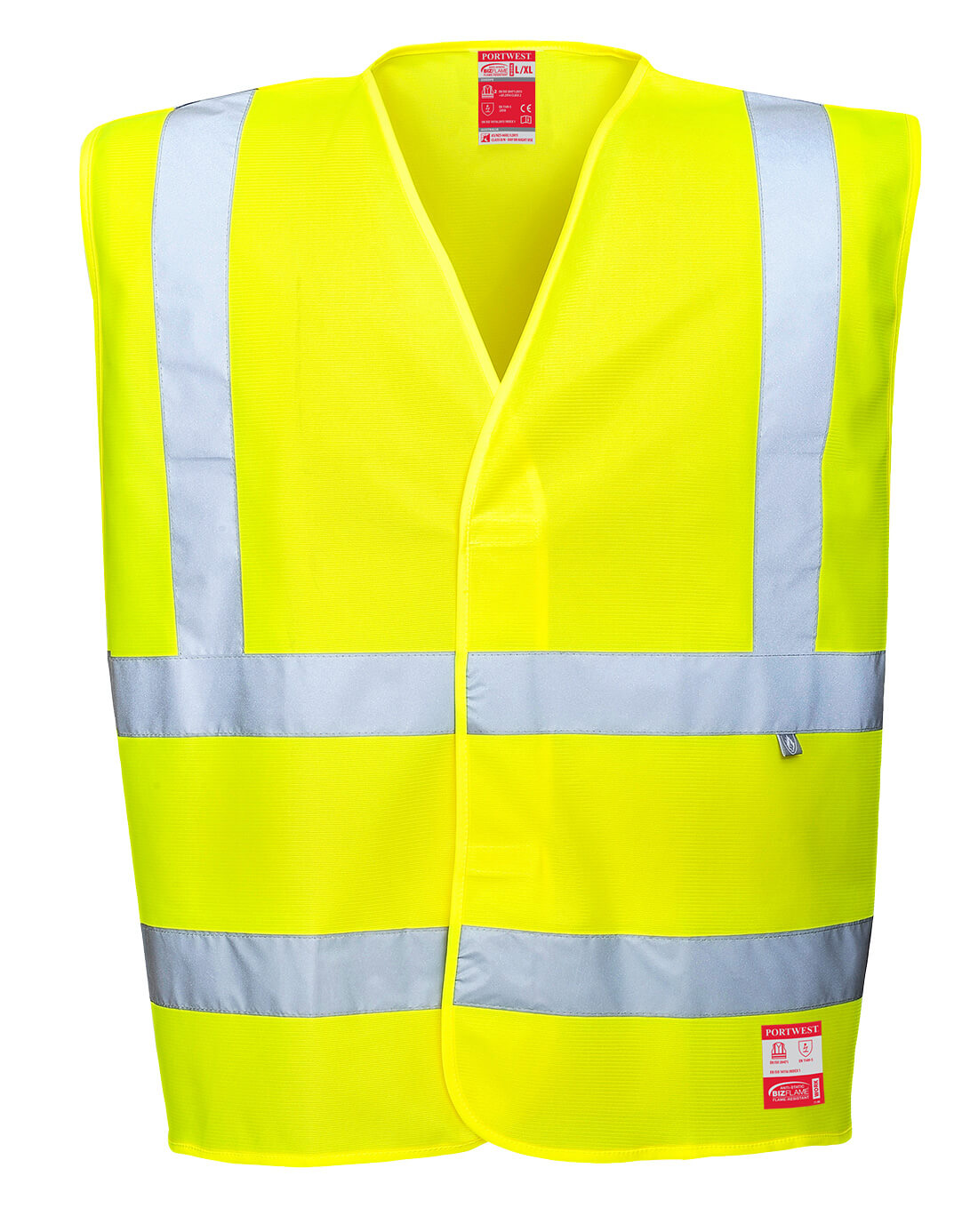 Chaleco De Alta Visibilidad Antiestático - Resistente A La Llama / L/xl / Amarillo_0