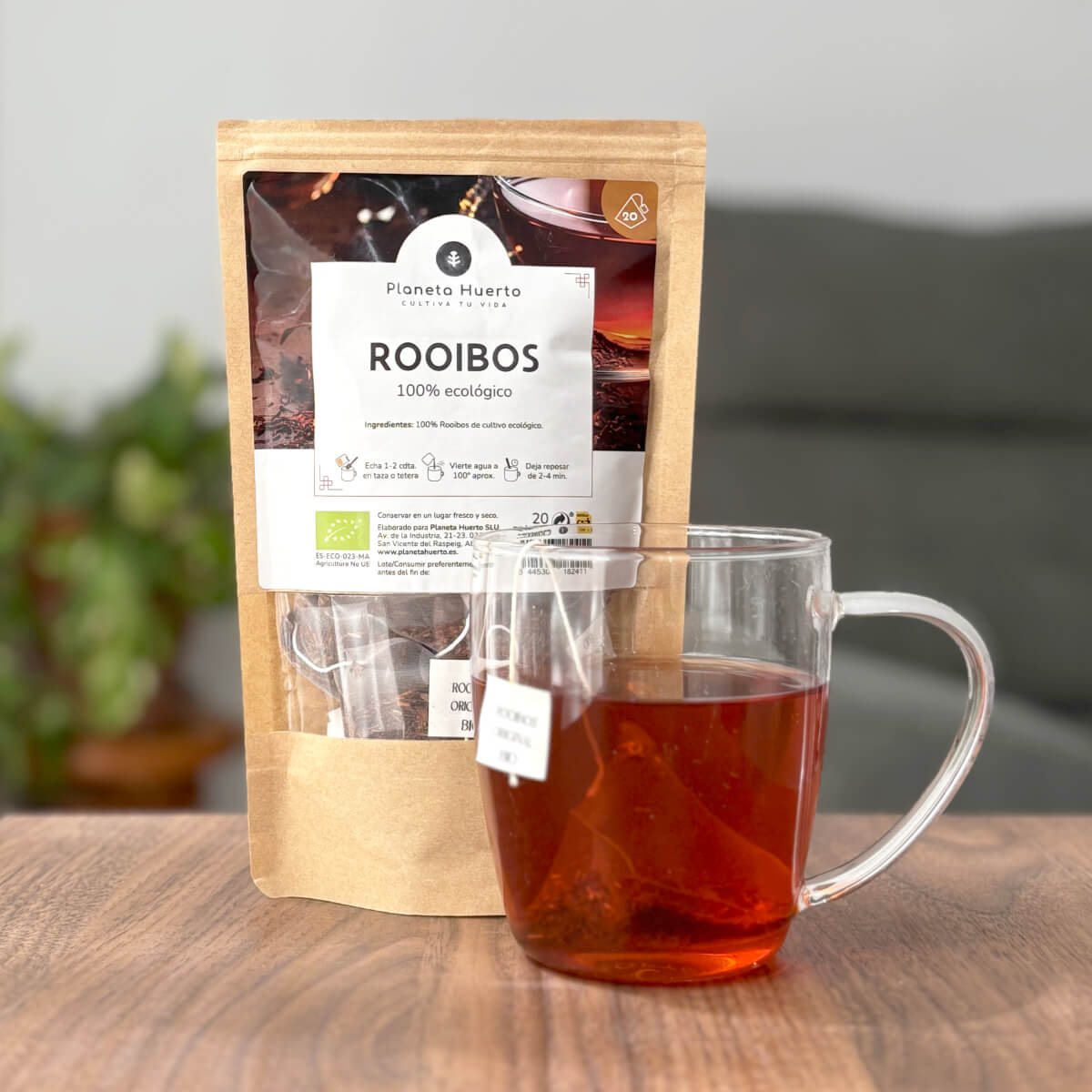 Rooibos Original ECO Planeta Huerto 20 pirâmides