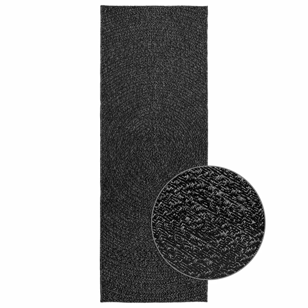 Vidaxl Alfombra Zizur Apariencia Yute Interior Exterior Antracita_0