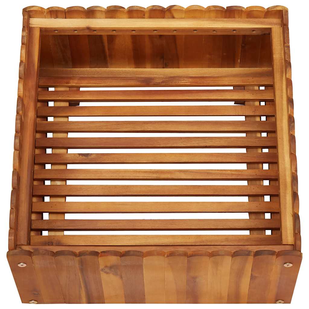 Arriate De Madera Maciza De Acacia 50x50x25 Cm_2