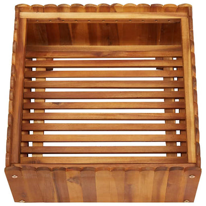 Arriate De Madera Maciza De Acacia 50x50x25 Cm_2