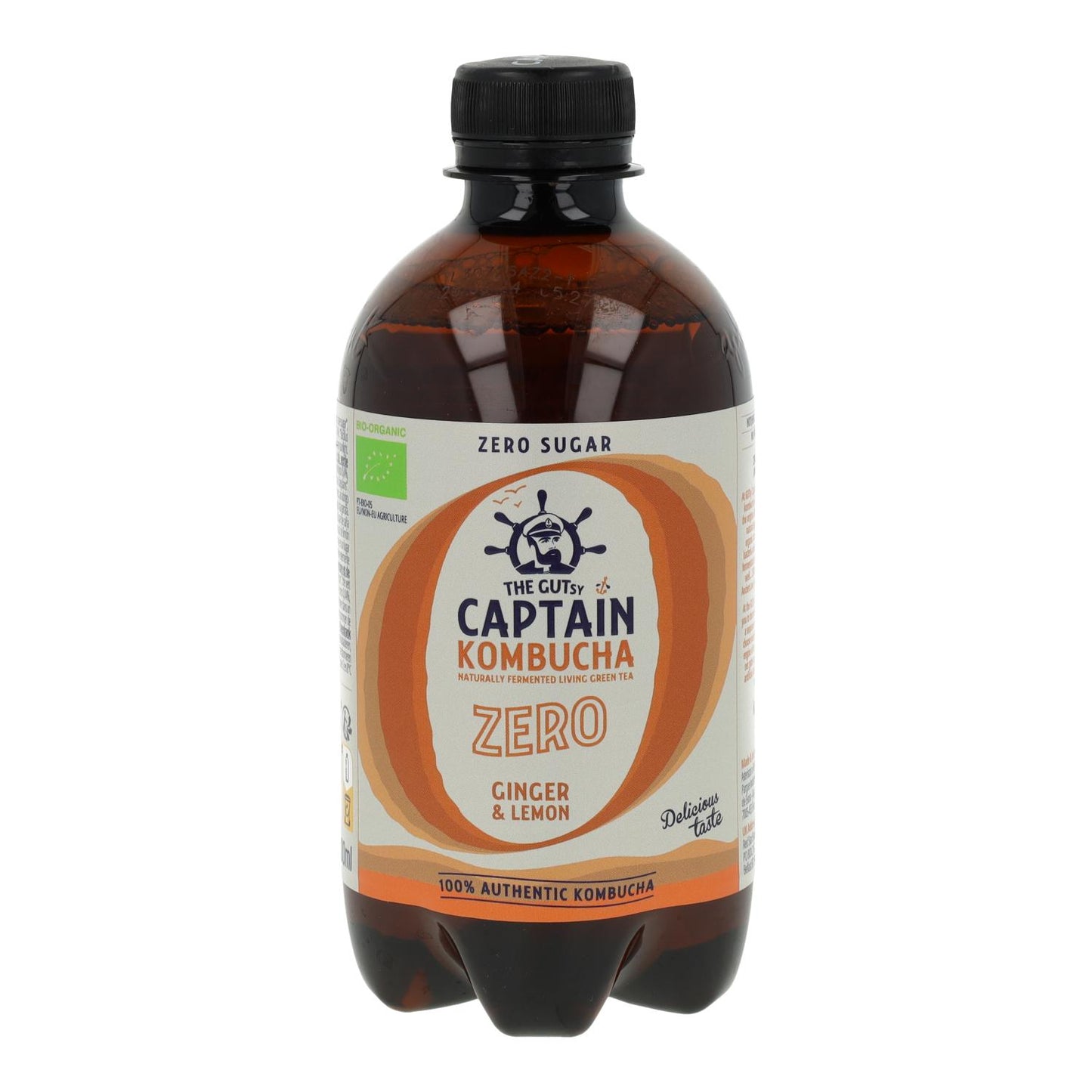 Kombucha Zero Gengibre Limão BIO Captain Kombucha 400ml