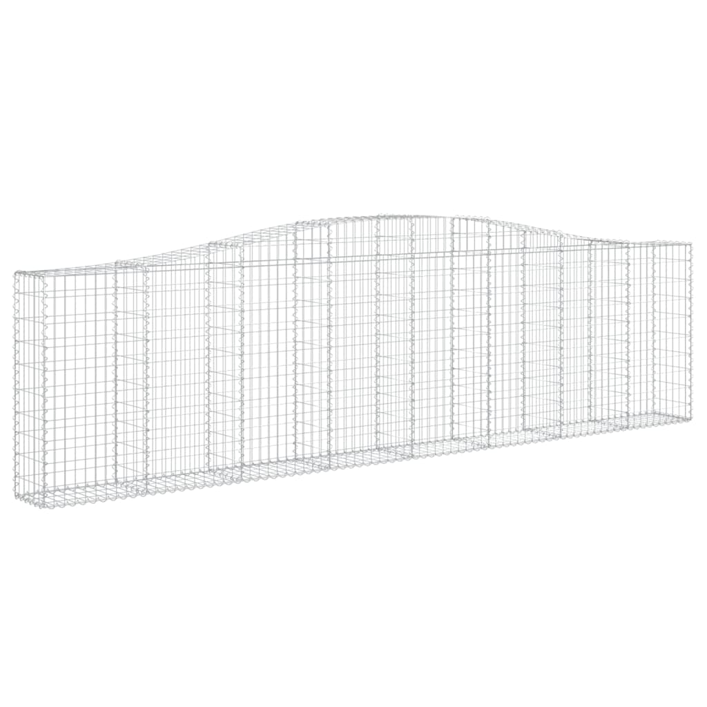 Cestas De Gaviones 7 Uds Forma De Arco Hierro 400x30x100/120 Cm_2