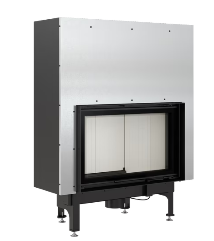 Bricosol Chimenea De Leña De Acero Kratki Nadia 12 Kw Ø 200 Puerta Elevable_0