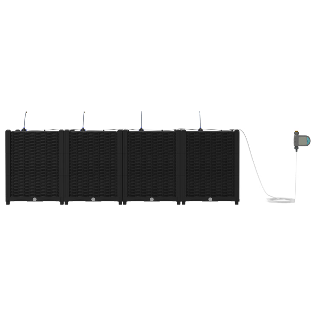 Vidaxl Jardineras Negro 160 X 40 X 52 Cm Acero_4