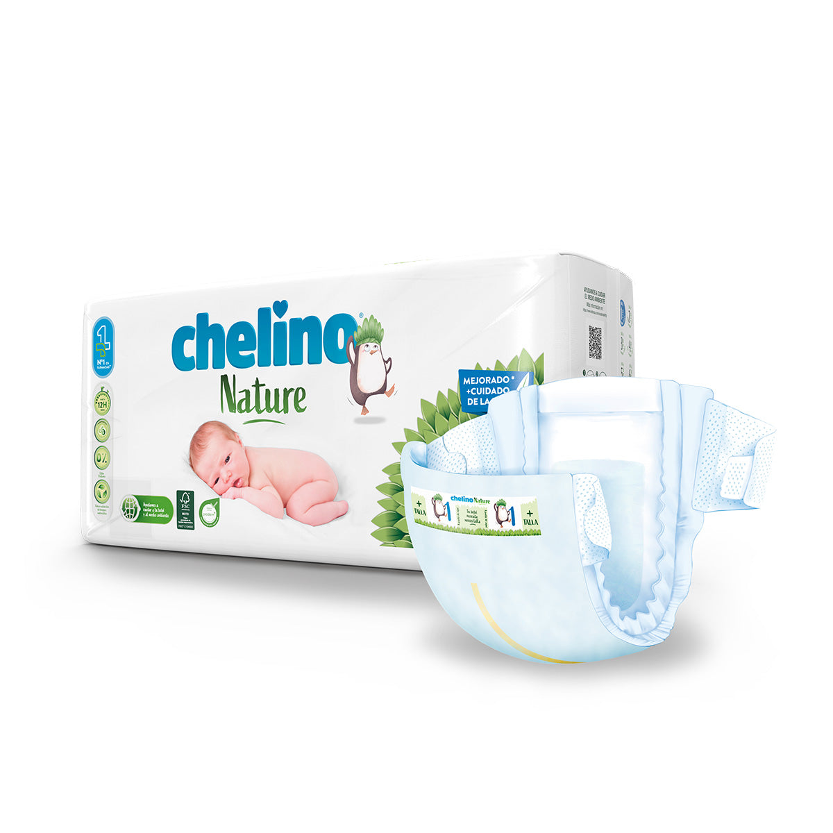 Fraldas T1 1-3 kg Chelino Nature 28 Unidades