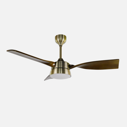 Ventilador Dc Estio 24w Cuero/roble 3aspas132d Regulable Intensidad 2650lm 3000k,4000k,6000k Remoto+temporizador+mamoria_2