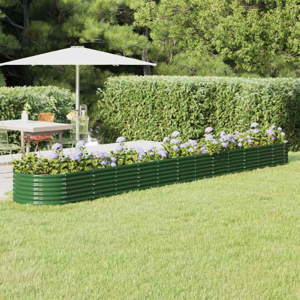 Jardinera Arriate Acero Galvanizado Verde 512x80x36 Cm_1
