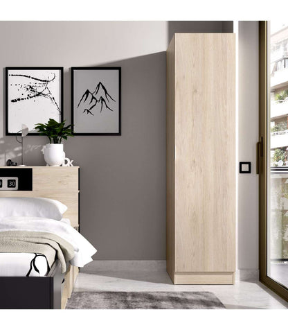 Armario Ropero 1 Puerta Jaen En Acabado Natural 40.5 Cm(ancho) 184 Cm(altura) 52 Cm(fondo)_5