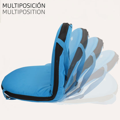 Aktive Pack 2 Asientos Plegables 64x24x5,5 Cm Azul Con Respaldo Ajustable_2